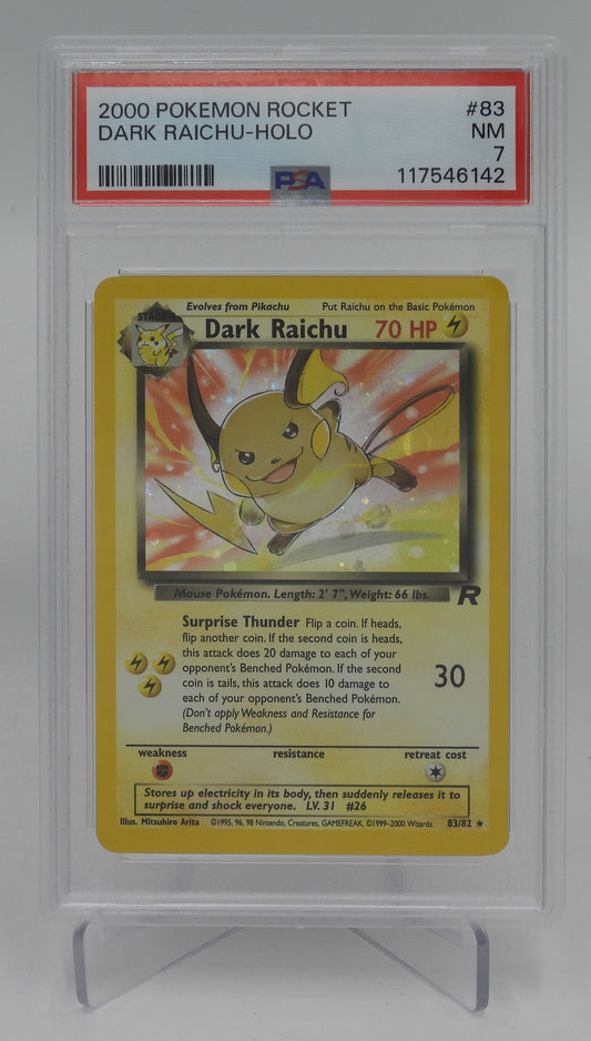 DARK RAICHU-HOLO #83 PSA 7